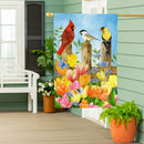 Spring Fence Friends Suede House Flag