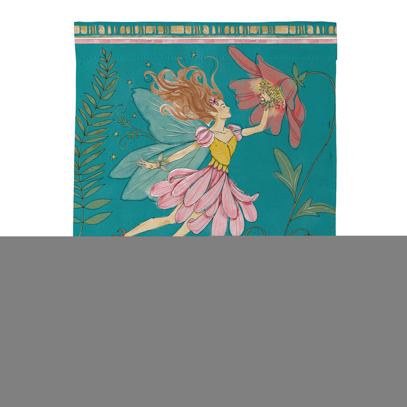 Garden Of Wonder Teal Suede Garden Flag
