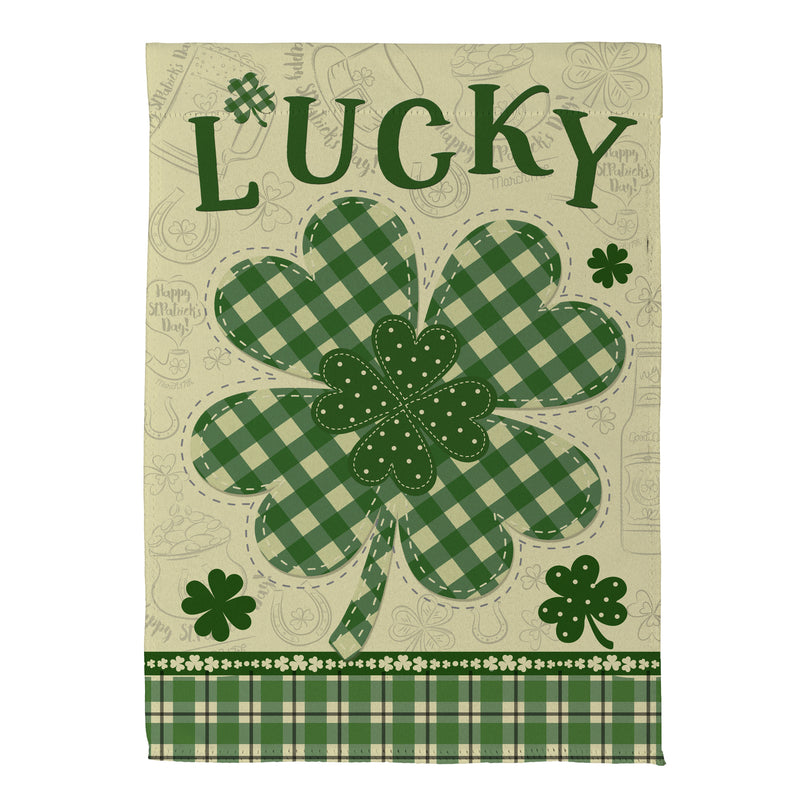 Lucky Clover Suede House Flag