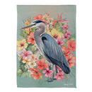 Tropical Heron Suede House Flag