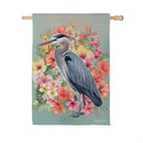 Tropical Heron Suede House Flag