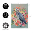 Tropical Heron Suede House Flag