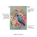 Tropical Heron Suede House Flag