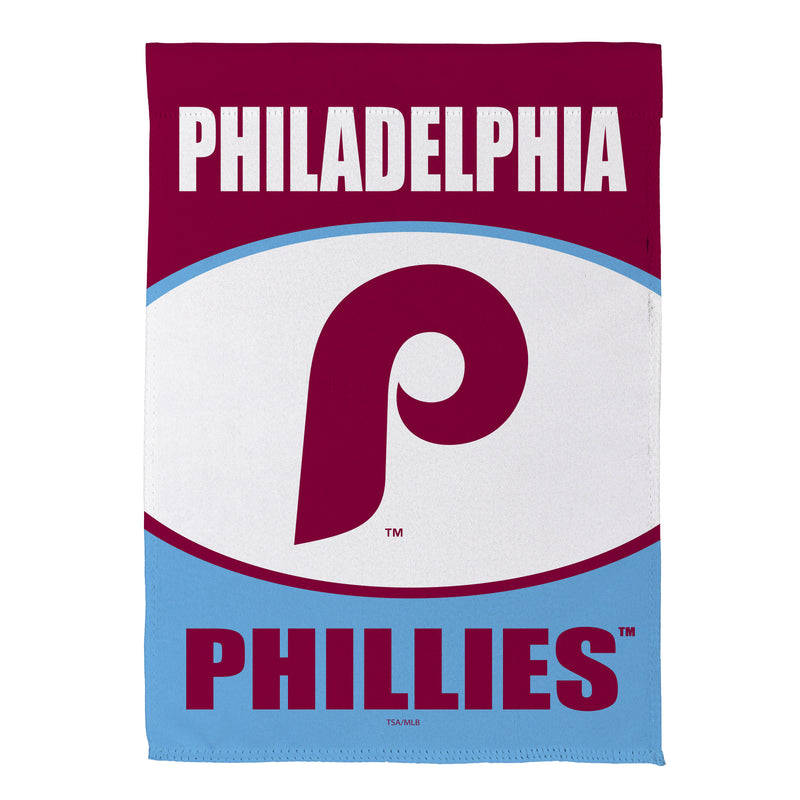 Philadelphia Phillies Throwback Suede Garden Flag