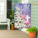 Risen Easter Dove Suede House Flag