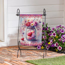 Jar Of Hearts Suede Garden Flag