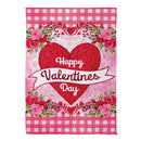 Checks & Swirls Valentines Suede House Flag