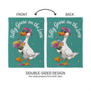 Silly Goose on the Loose Suede House Flag