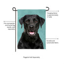 Camera Day Dogs, Black Labrador Retriever Suede Garden Flag