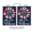 Patriotic Vibrant Sunflower Suede Garden Flag