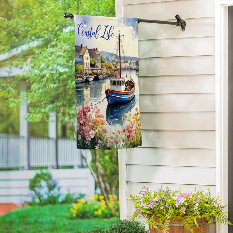 Coastal Life Suede House Flag