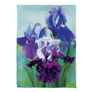 Vibrant Iris Suede Garden Flag
