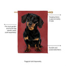 Pet Central Photo Dogs, Dachshund Suede House Flag