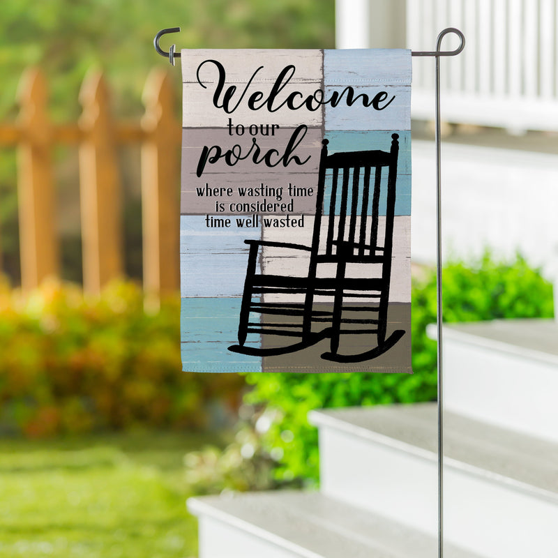 Porch Time Suede Garden Flag