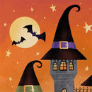 Haunted House Nighttime Suede Flag Garden