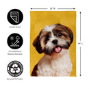 Pet Central Photo Dogs, Shih Tzu Suede House Flag