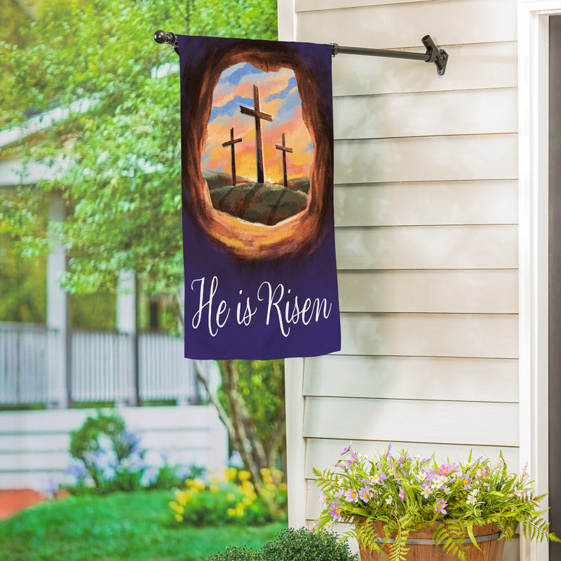 Empty Tomb Suede House Flag