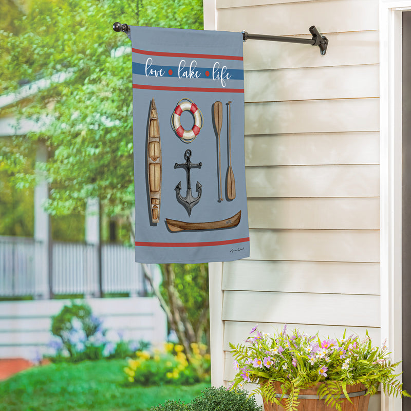 Lake Life Suede House Flag