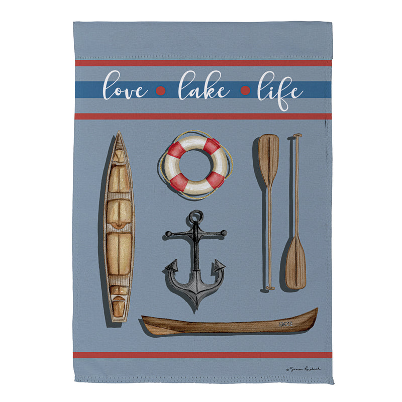 Lake Life Suede House Flag