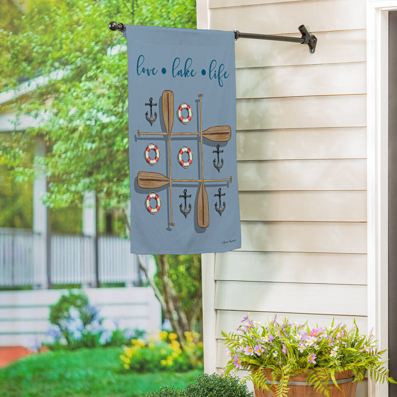 Lake Life Suede House Flag