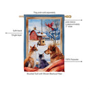 Winter Farmhouse Friends Suede Flag House