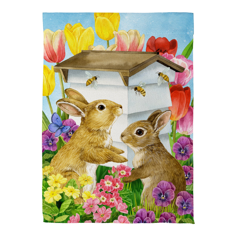 Bunny Beehive Suede House Flag