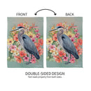 Tropical Heron Suede Garden Flag