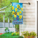 Swallowtail Daffodil Suede House Flag