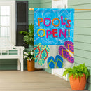 Pool's Open Flip Flops Suede House Flag