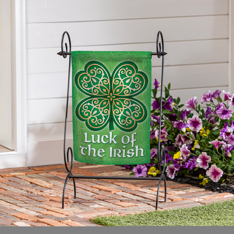 Luck Of The Irish Suede Garden Flag