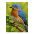 Eastern Blue Bird Suede House Flag
