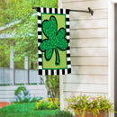 Patterned ShamrockSuede House Flag