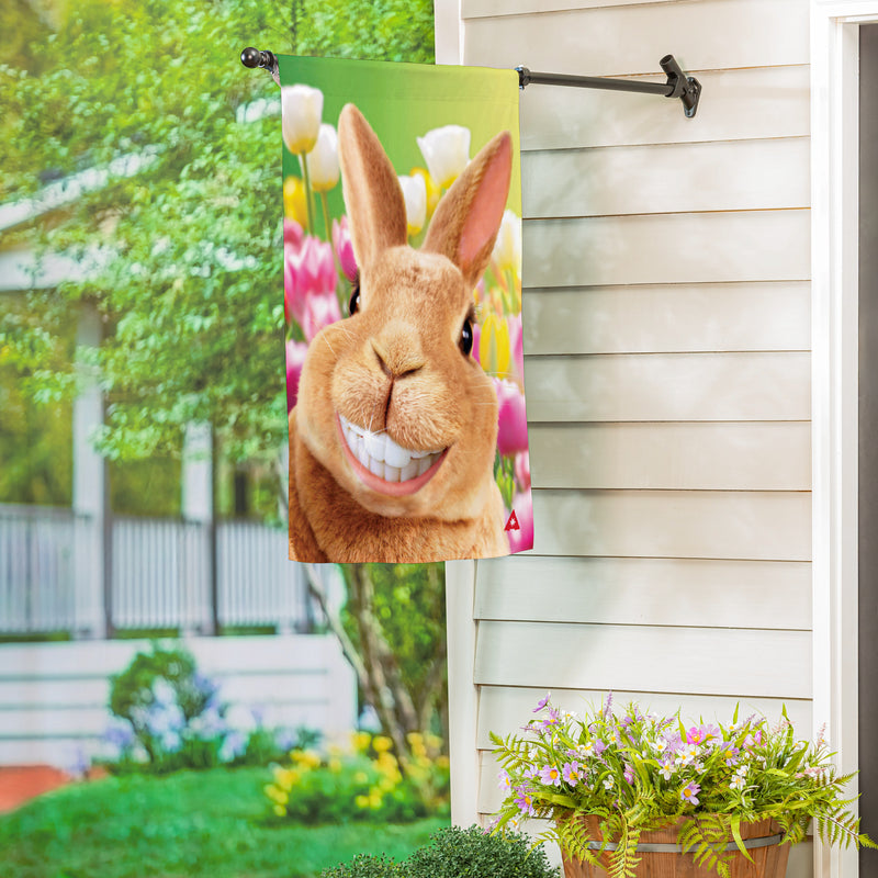 Cheesy Bunny Suede House Flag