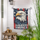 God Bless America Eagle Suede Garden Flag