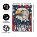 God Bless America Eagle Suede Garden Flag