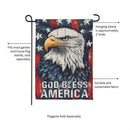 God Bless America Eagle Suede Garden Flag