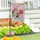 Radiant Pink Flower Suede Garden Flag
