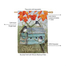 Rustic Birdhouse Suede Flag House