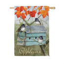 Rustic Birdhouse Suede Flag House