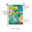 Paradise Birds Suede Garden Flag