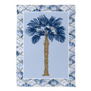 Blue Coastal Palm Trees Double Sided Suede House Flag