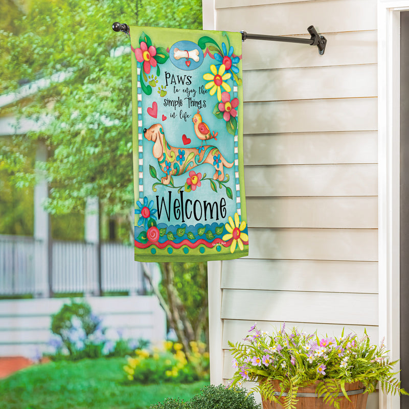 Dog Life Suede House Flag