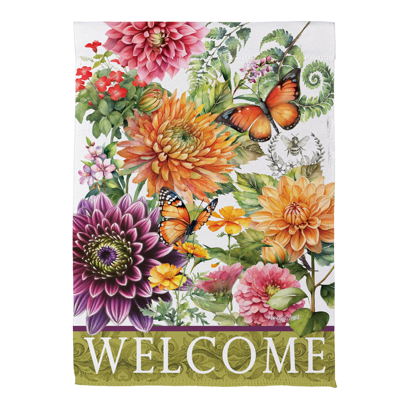 Dahlia Botanica Suede Garden Flag