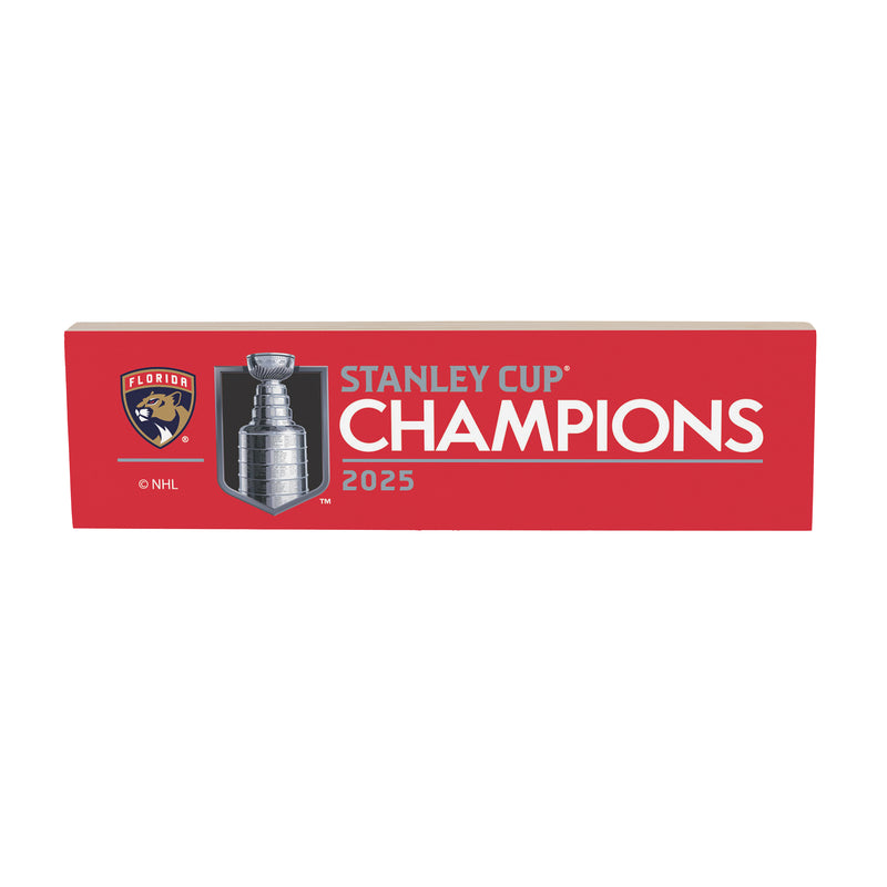 Florida Panthers, Stanley Cup 2025 Champions Mantle Sign, Down Home Fans, 5x18