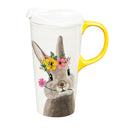 Bunny Blooms Ceramic Perfect Cup, Hello Bunny, 17oz, Gift Box