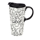 Pet Ceramic Perfect Cup, Woof Dog, 17oz, Gift Box