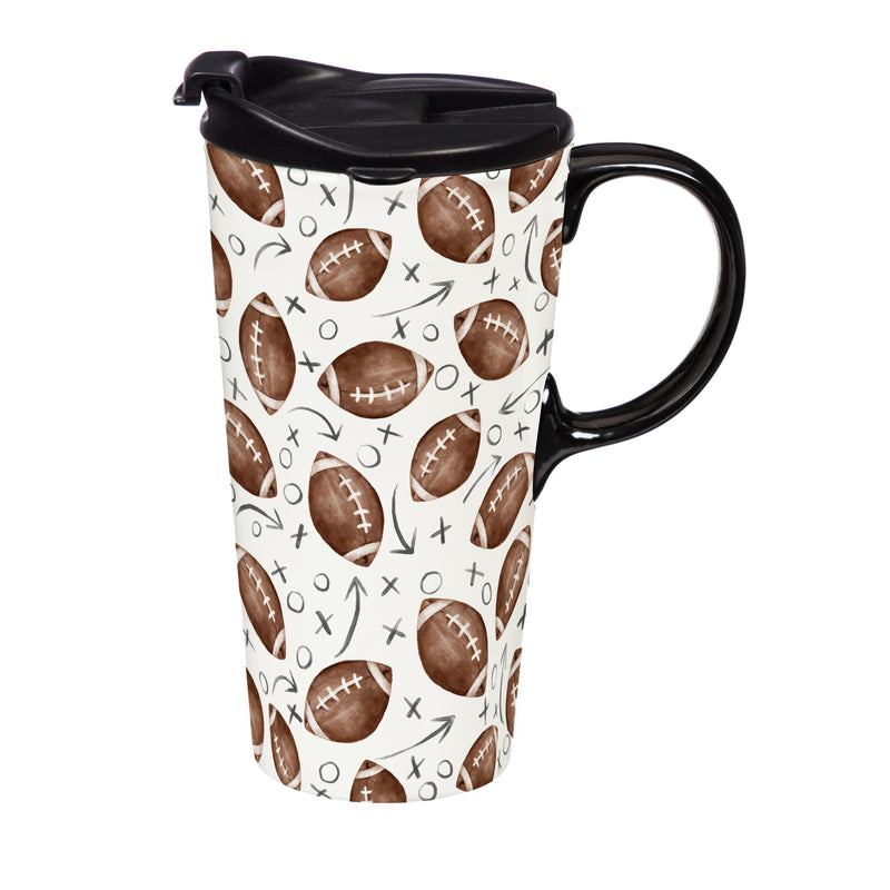 American Classic Sports Ceramic Perfect Cup, Football, 17oz, Gift Box