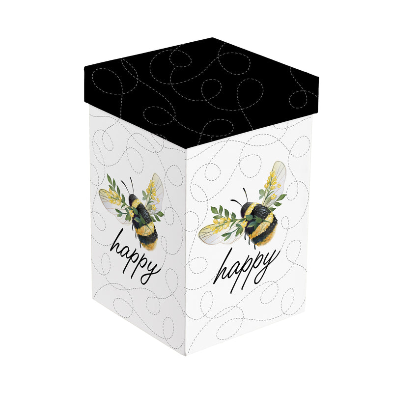 Pollinator Garden Ceramic Perfect Cup, Bee Happy, 17oz, Gift Box