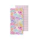 Bunny Bloom Towel, Quick Dry Waffle Weave w/ Matching Carrying Case, Floral Ditsy, 60"L x 30"W