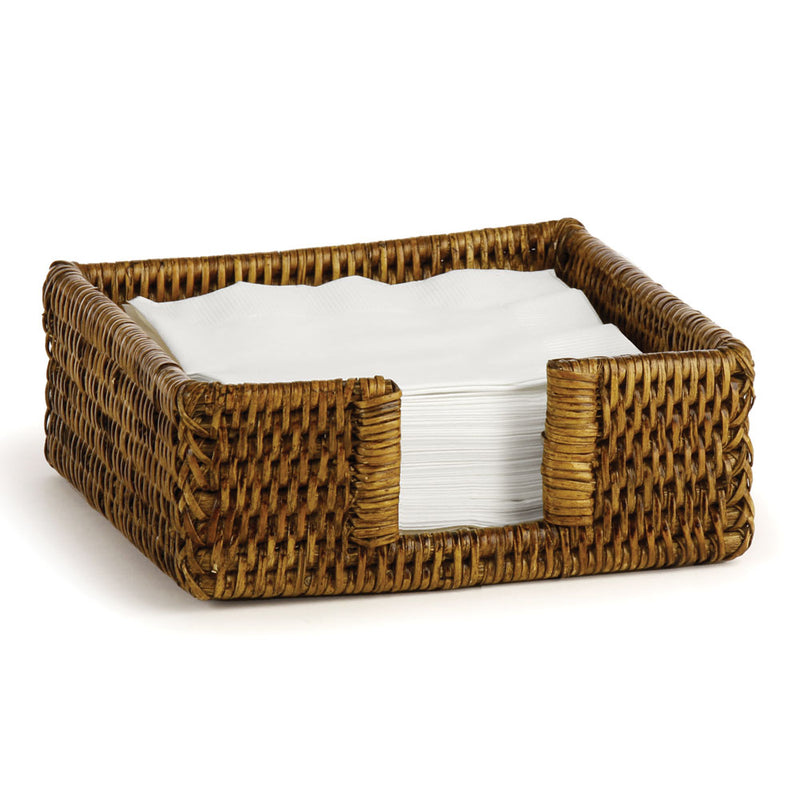 NAPA Home & Garden, BURMA RATTAN SQUARE COCKTAIL NAPKIN HOLDER,TN221